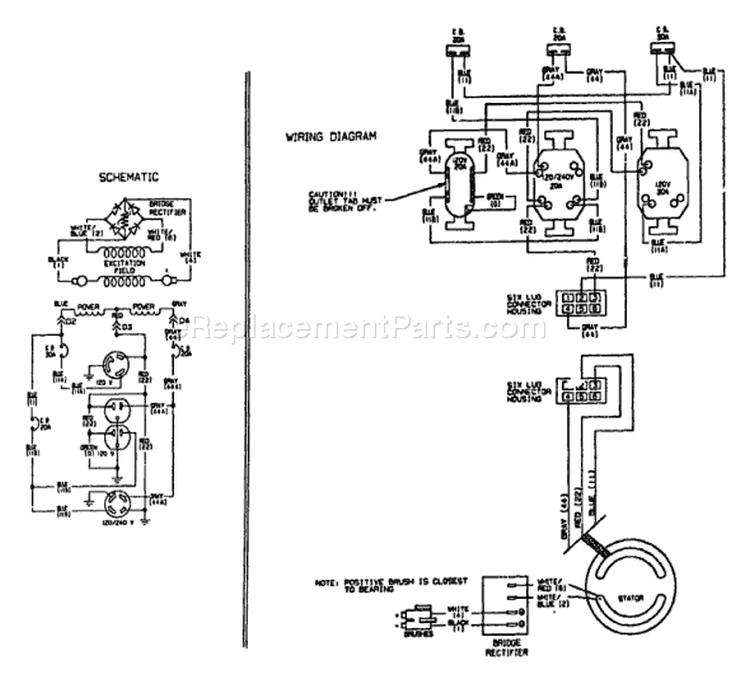 Page B Diagram and Parts List for 9397-0  Briggs and Stratton Generator